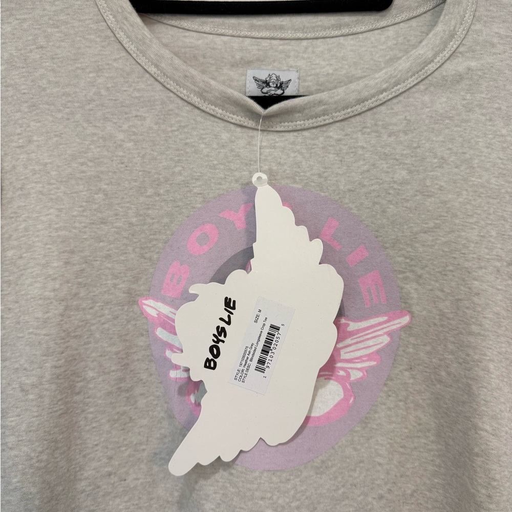 NWT Boys Lie Blindsided Fair Play Cropped Shirt | Size M - Picture 4 of 8